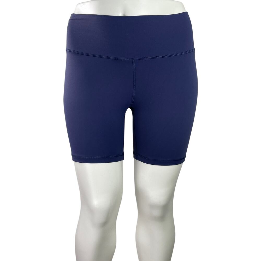 Aritzia TnAction Women's Navy Blue High Rise Running Athletic Biker Shorts Sz XL